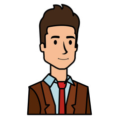 businessman avatar character icon vector illustration design