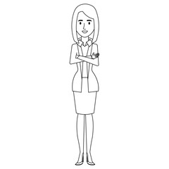 businesswoman avatar character icon vector illustration design