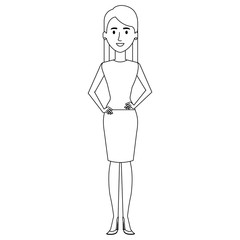businesswoman avatar character icon vector illustration design