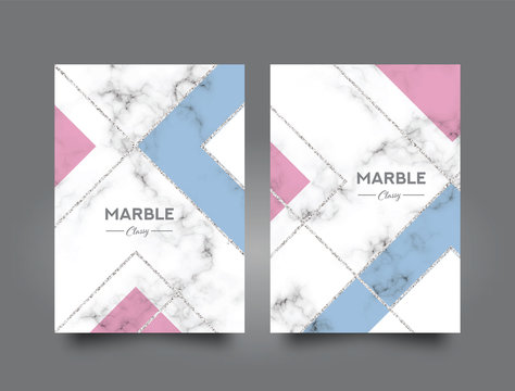 Marble Abstract Background Book Cover Design Template