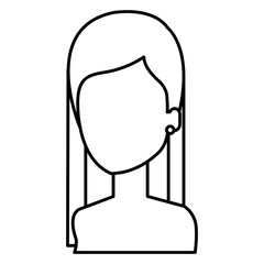 beautiful and young woman shirtless character vector illustration design