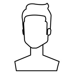 young man shirtless avatar character vector illustration design