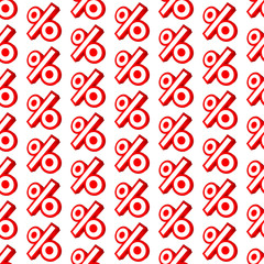Abstract Percent Sign Pattern 3D Red