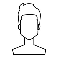 young man shirtless avatar character vector illustration design