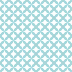Retro Seamless Circle/Flower Pattern Turquoise © Jan Engel