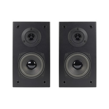 Music and sound - Two front view loudspeaker enclosure. Isolated