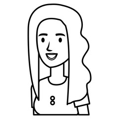 beautiful woman avatar character vector illustration design