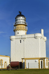 Leuchtturm Kinnaird Head Lighthouse, Fraserburgh, Aberdeenshire, Schottland, Großbritannien, Europa