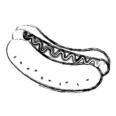 delicious hot dog icon vector illustration design