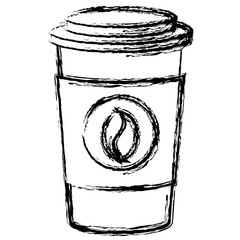 coffee plastic cup icon vector illustration design