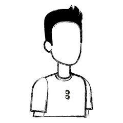 Obraz premium young man avatar character vector illustration design
