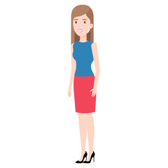 businesswoman avatar character icon vector illustration design
