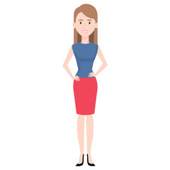 businesswoman avatar character icon vector illustration design
