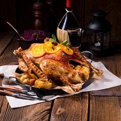 Traditionelle polnische gans vom offen