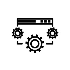 Data settings icon isolated on white background