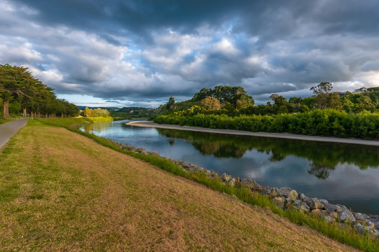 On the banks of the river Manawatu