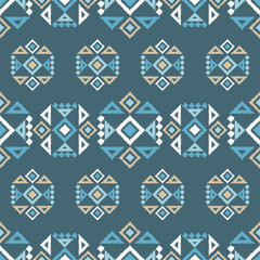 Ethnic boho seamless pattern. Traditional ornament. Geometric background. Tribal pattern. Folk motif. Textile rapport.