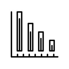 Variable bars data icon isolated on white background