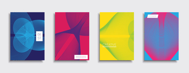 Vector cover designs. Future Poster template. Smartphone modern background set.