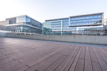 Obraz premium empty floor with modern building