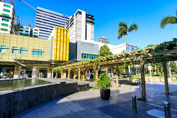 Scenery of Bonifacio High street, which is the Famous shopping street in Taguig