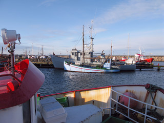 Laesoe / Denmark: Harbor idyll in Oesterby Havn on a sunny day in December © torstengrieger