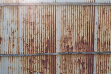 さびたトタンの壁 - metal rust background