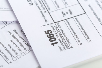 Obraz premium Tax forms, close up