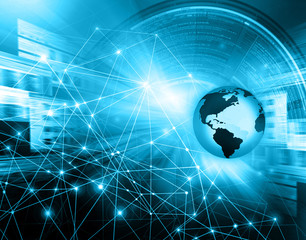 Best Internet Concept of global business.Technological background. Rays  symbols Wi-Fi,  of the Internet, television, mobile and satellite communications