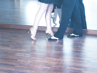 Fototapeta na wymiar Ballroom dance dancers