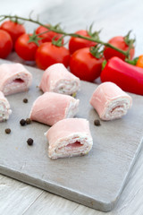 roulés jambon et fromage