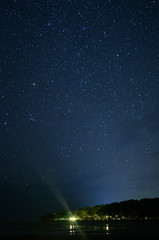 Starry sky by the beach
