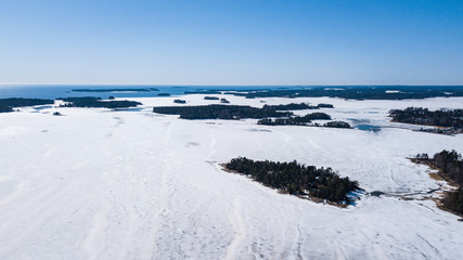 Finnish Archipleago has still some ice on spring time