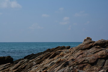 Fototapeta na wymiar Sea rocks at afternoon