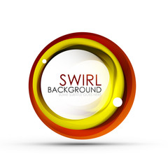 Spiral swirl flowing lines 3d vector abstract digital motion background design. Rotating concept