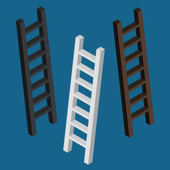 Isometric ladders. Vector