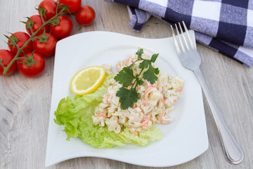 salade surimi et ananas