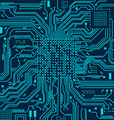 High tech electronic circuit board vector background