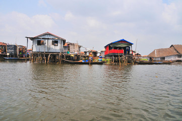 Lake village Ganvie on Lake Nokoué near Cotonou, Benin
