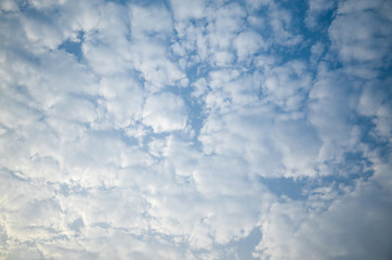 cloudy sky background with fluffy clouds