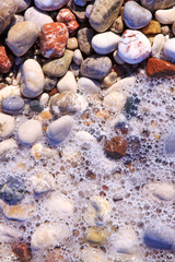 Sea stones background.