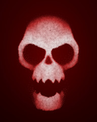 Skull abstract illustration. Vector design. Digital graphic for brochure, website, flyer, print, poster, other design.