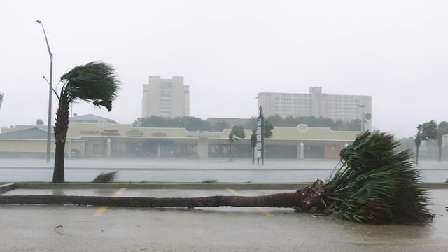 Coastal Town Damage As Hurricane Moves Away