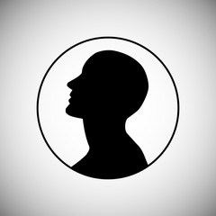 Silhouette of a man's head