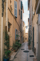 Historical street in France