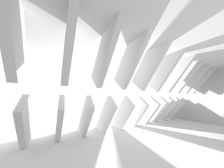 Fototapeta premium Futuristic White Architecture Design Background