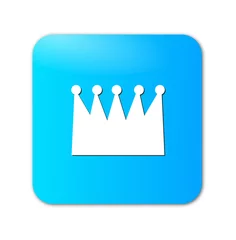 Fotobehang knop / icoon met het teken van een kroon © JoveImages