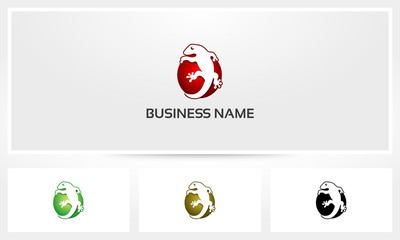 Naklejka premium Lizard Gecko Logo