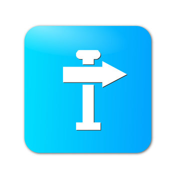 knop / icoon met het teken van een wegwijzer