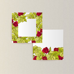 vector frame with flowers